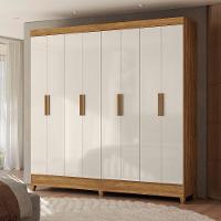 Guarda-roupa Marajó Paris 8 Portas 2 Gavetas Moval Freijo/off White - 1