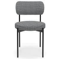 Kit 08 Cadeiras Estofadas Para Sala De Jantar Louvre L02 Pied Poule - Lyam Decor - 3