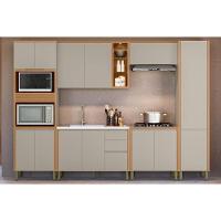 Kit Cozinha Completa 6 Peças Allure (2aéreos+2balcões+1paneleiro+1torrequente) Cp18 Jequitiba-gris Fosco - Linea Brasil - 1