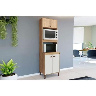 Paneleiro De Cozinha Modulado Torino C- 3 Portas 63cm Mel-off White - Movelbento