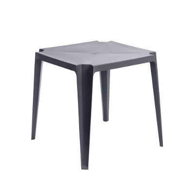 Mesa Plástica Empilhável Bar Cinza Pietra 70x70x71 Cm Pisani