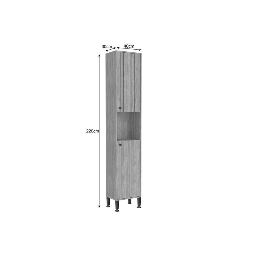 Paneleiro De Cozinha Torino C- 2 Portas 40cm Mel-off White - Movelbento - 2