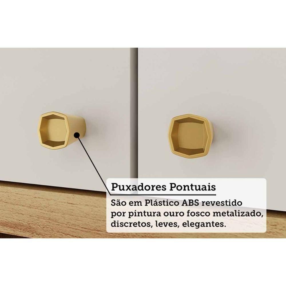 Kit Cozinha Modulada 2 Peças Sauvignon (1aéreo+1balcão) C2p62 Amendoa-grafite-ronipa - 4