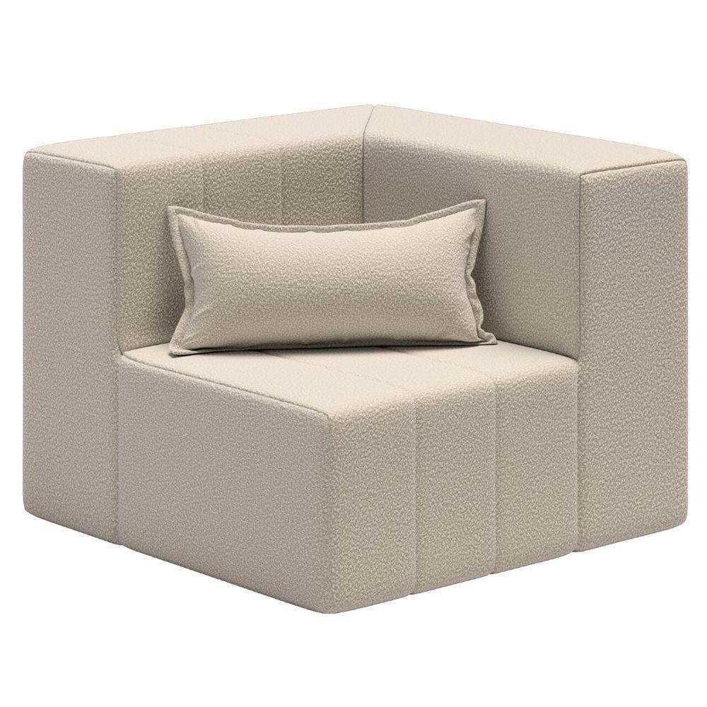 Sofá Puff In Box Modular de Canto Smart Pack Vanilla - 2