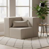 Sofá Puff In Box Modular de Canto Smart Pack Vanilla - 1