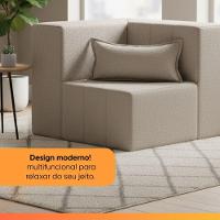 Sofá Puff In Box Modular de Canto Smart Pack Vanilla - 6
