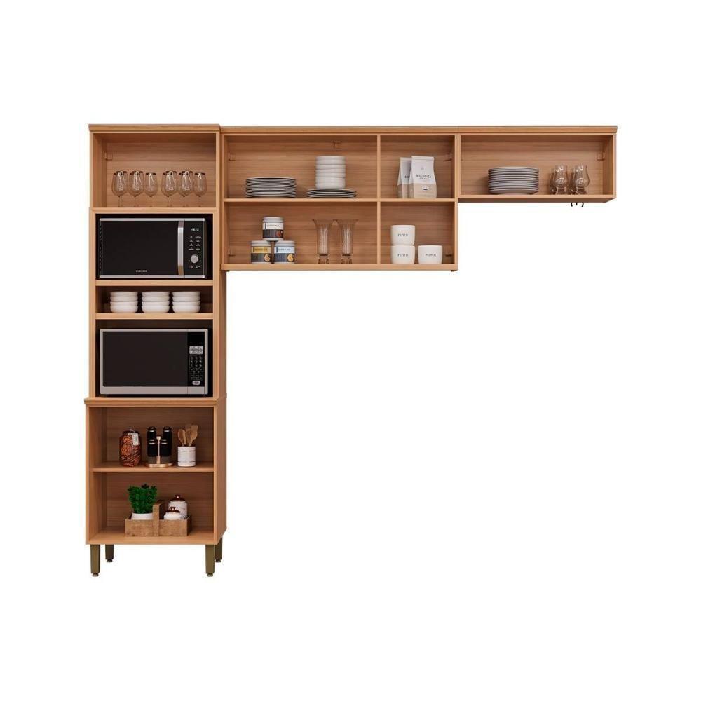 Kit De Cozinha Completa 3 Peças Selene (2aéreos+1torrequente) Cp14 Jequitiba-off White Fosco - Linea Brasil - 3