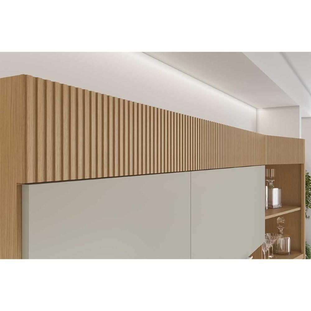 Kit De Cozinha Compacta Realeza C- 5 Portas E 2 Gavetas 160cm Carvalho-titânio - Nesher - 10