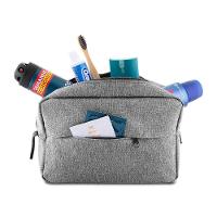 Necessaire Grande Em Poliéster Com Alça E Zíper 3l Cinza - 1