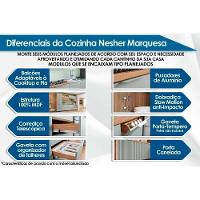 Kit Cozinha Completa 6 Peças Marquesa (3aéreos+2balcões+1paneleiro) C6p86 Nature-verde - Nesher - 2