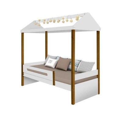 Cama Solteiro Sara Branca Mel Com Led Com Colchão