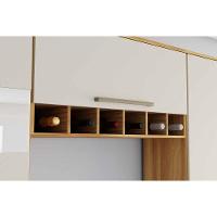 Kit Cozinha Modulada 4 Peças Nápoli Prime (2aéreos+1balcão+1paneleiro) C4p237 Amendoa-grafite - Ronipa - 5