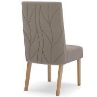 Kit 2 Cadeiras Sala De Jantar Eloa Suede Marrom Amendoa Henn Suede Marrom Amendoa - 2