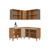 Kit Cozinha Completa 6 Peças Allure (3aéreos+3balcões) Cp28 Jequitiba-gris Fosco - Linea Brasil - 3