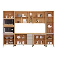 Kit Cozinha Completa 6 Peças Allure (2aéreos+2balcões+1paneleiro+1torrequente) Cp19 Jequitiba-gris Fosco - Linea Brasil - 3