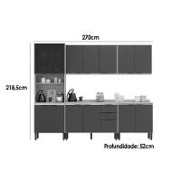 Kit Cozinha Modulada 6 Peças Firenze (2aéreos+2balcões+1paneleiro+1complemento) C6p126 Amendola-nude Prime Tx - Demóbile - 2