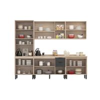 Kit Cozinha Modulada 6 Peças Firenze (2aéreos+2balcões+1paneleiro+1complemento) C6p126 Amendola-nude Prime Tx - Demóbile - 3