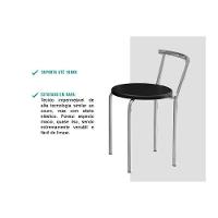 Kit 4 Banquetas Sala Jantar 105 4 Uni Prata-courano Branco - Carraro - 5