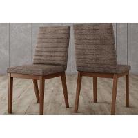 Kit 2 Cadeiras Sala Jantar Elena 2 Un Nature-linho Cacao - Henn - 1