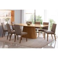 Kit 2 Cadeiras Sala Jantar Elena 2 Un Nature-linho Cacao - Henn - 9