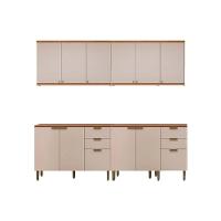 Kit Cozinha Modulada 4 Peças Selene (2balcões+2aéreos) Cp21 Jequitiba-off White Fosco - Linea Brasil - 1