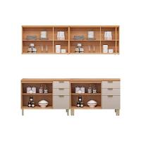 Kit Cozinha Modulada 4 Peças Selene (2balcões+2aéreos) Cp21 Jequitiba-off White Fosco - Linea Brasil - 3