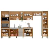 Kit Cozinha Modulada 7 Peças Allure (3aéreos+2balcões+1paneleiro+1torrequente) Cp22 Jequitiba-gris Fosco - Linea Brasil - 3