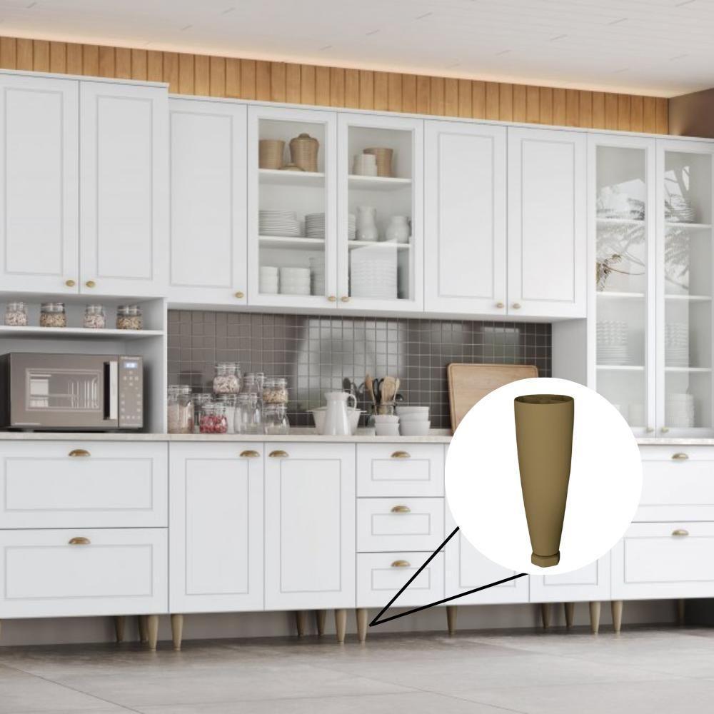 Kit 4 Pes Conico Regulaveis Para Cozinha Americana O944 Bronze Henn Bronze - 2