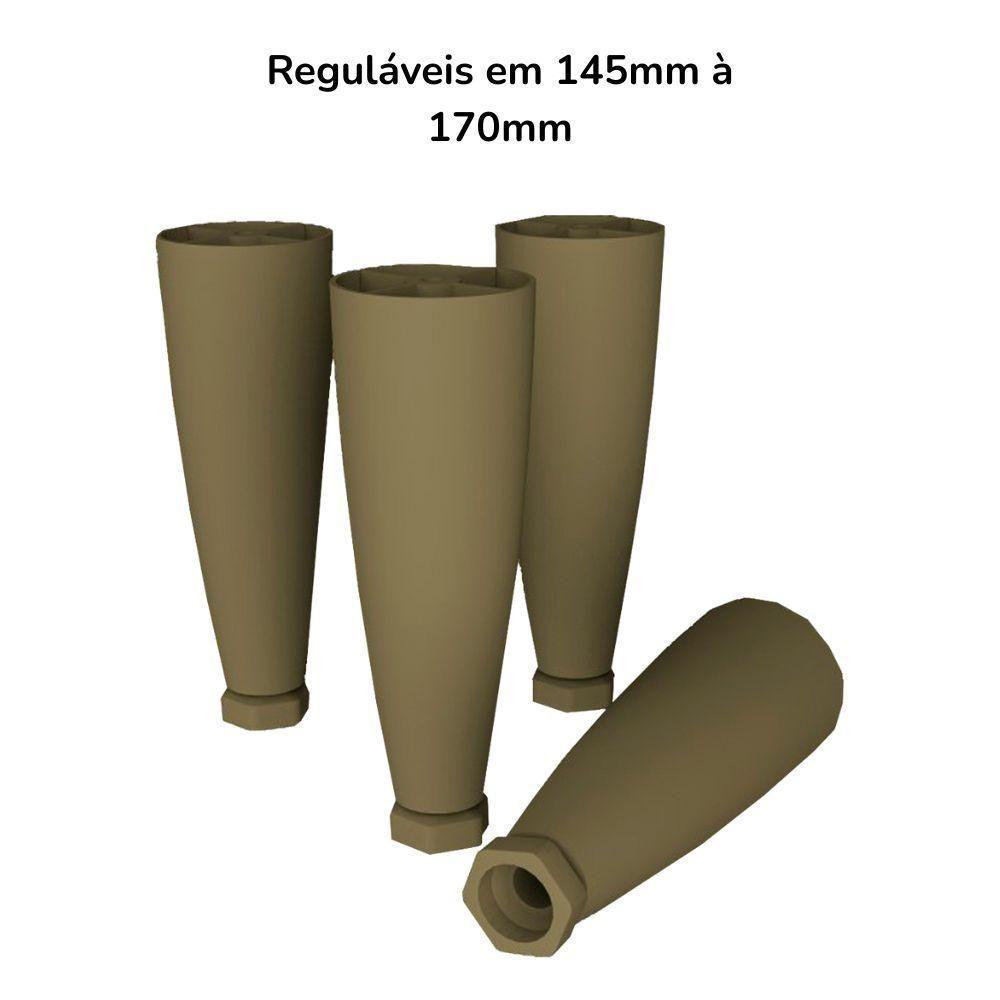 Kit 4 Pes Conico Regulaveis Para Cozinha Americana O944 Bronze Henn Bronze - 4