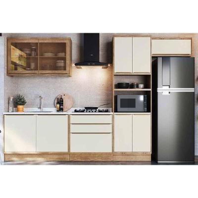 Kit Cozinha Modulada 6 Peças Versalis (2aéreos+2balcões+1torrequente+1complemento) C6p163 Freijo-cinza Argila - Herval