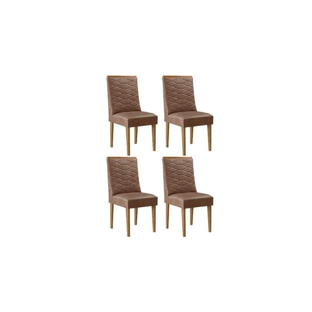 Kit 4 Cadeiras Sala Jantar Maldivas 4 Un Madeira Capuccino-corano Capuccino - Rufato - 1