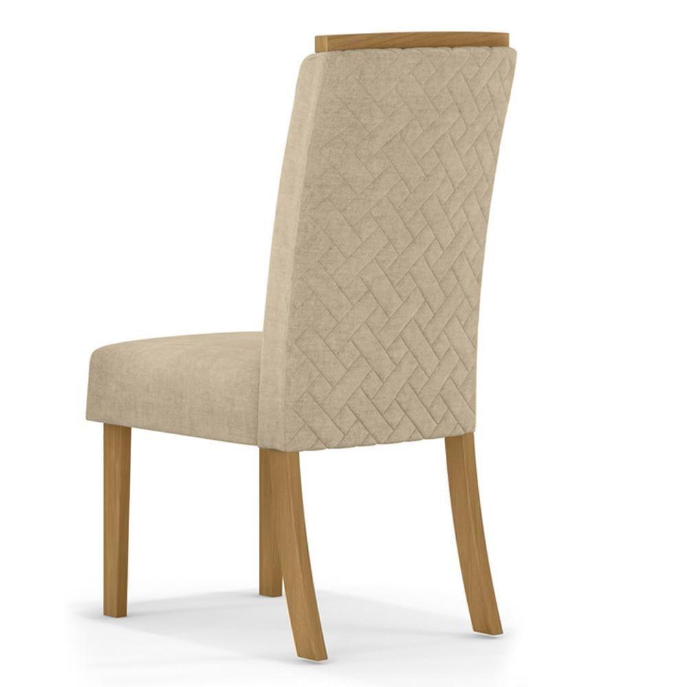 Kit 2 Cadeiras Sala De Jantar Malu Suede Linho Henn Suede Linho - 5