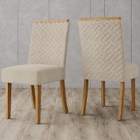 Kit 2 Cadeiras Sala De Jantar Malu Suede Linho Henn Suede Linho - 2