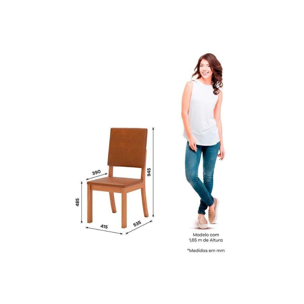 Kit 2 Cadeiras De Cozinha Milla Plus 2 Un Nature-courano Caramelo - Henn - 3