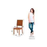 Kit 2 Cadeiras De Cozinha Milla Plus 2 Un Nature-courano Caramelo - Henn - 3