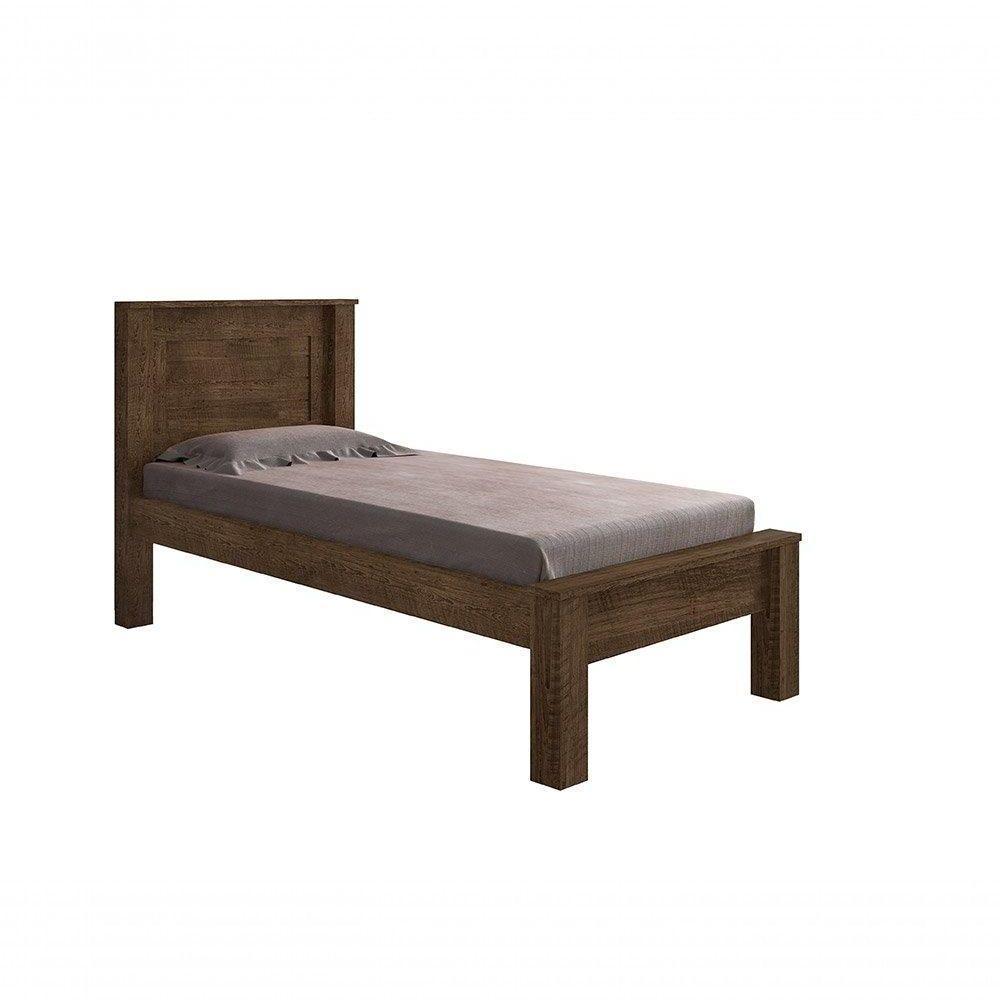 Cama Solteiro Milena Malbec Com Colchão- Framar Móveis - 3