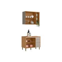 Kit Cozinha Modulada 2 Peças Allure (1aéreo+1balcão) Cp24 Jequitiba-gris Fosco-linea Brasil - 3