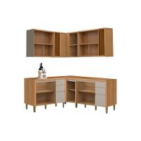 Kit Cozinha Completa 6 Peças Allure (3aéreos+3balcões) Cp27 Jequitiba-gris Fosco - Linea Brasil - 3