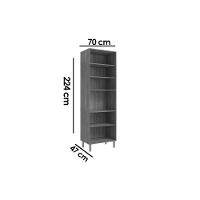 Paneleiro De Cozinha Cristaleira áurea C- 4 Portas (2 C- Vidro Reflecta) E 1 Nicho 70cm Cinamomo-off White - Mgm