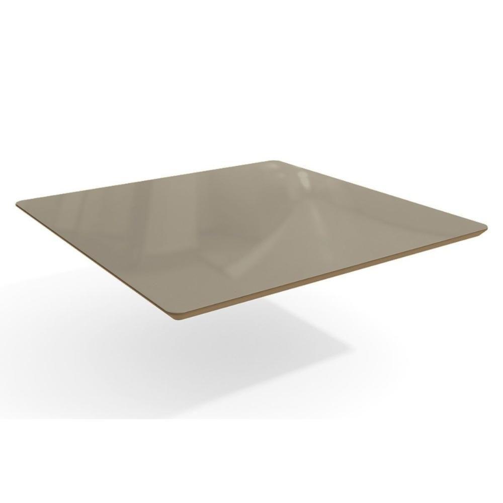 Tampo Mesa Sala De Jantar Madeirado C- Vidro Ta28 Quadrado 105x105cm Freijo-bronze - Kappesberg - 1