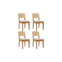 Kit 4 Cadeiras Sala Jantar Havana Premium 4 Un Naturalle-suede Creme - Rufato - 1