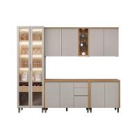 Kit Cozinha Modulada 5 Peças Allure (2aéreos+2balcões+1cristaleira) Cp05 Jequitiba-gris Fosco - Linea Brasil - 10