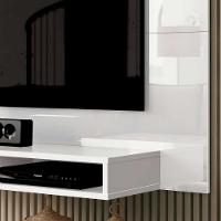 Painel Suspenso Para Parede Tv 43 Polegadas 1,20m Com Nicho - Branco - 4