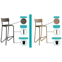 Kit 4 Banquetas Sala Jantar Atlas 1747 4 Uni Preto-linho Grafite-courano Preto - Carraro - 2