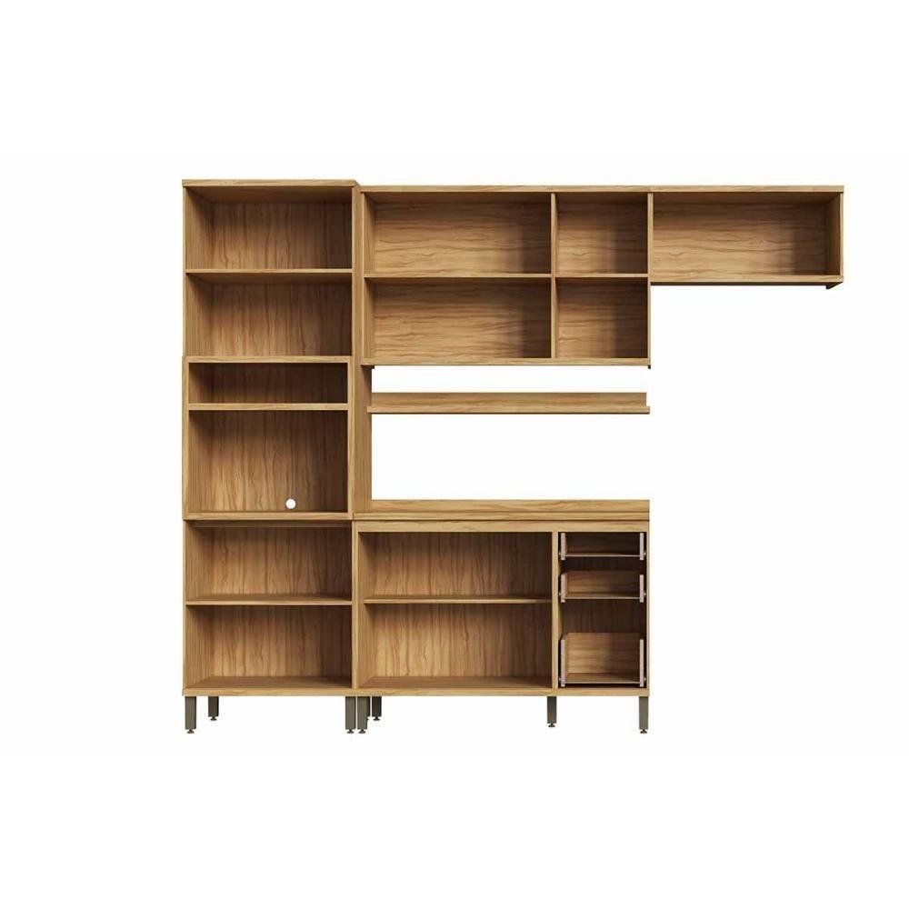 Kit Cozinha Modulada 5 Peças Sauvignon (2aéreos+2balcões+1paneleiro) C5p154 Amendoa-off White - Ronipa - 4