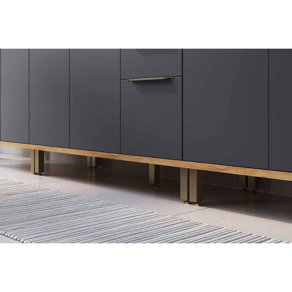 Kit Cozinha Modulada 5 Peças Sauvignon (2aéreos+2balcões+1paneleiro) C5p154 Amendoa-off White - Ronipa - 7