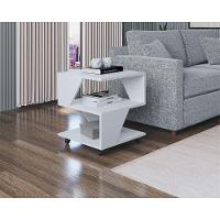 Kit Sapateira 2 Portas E 2 Mesas De Cabeceira/centro Poquema Branco/carvalho - 3