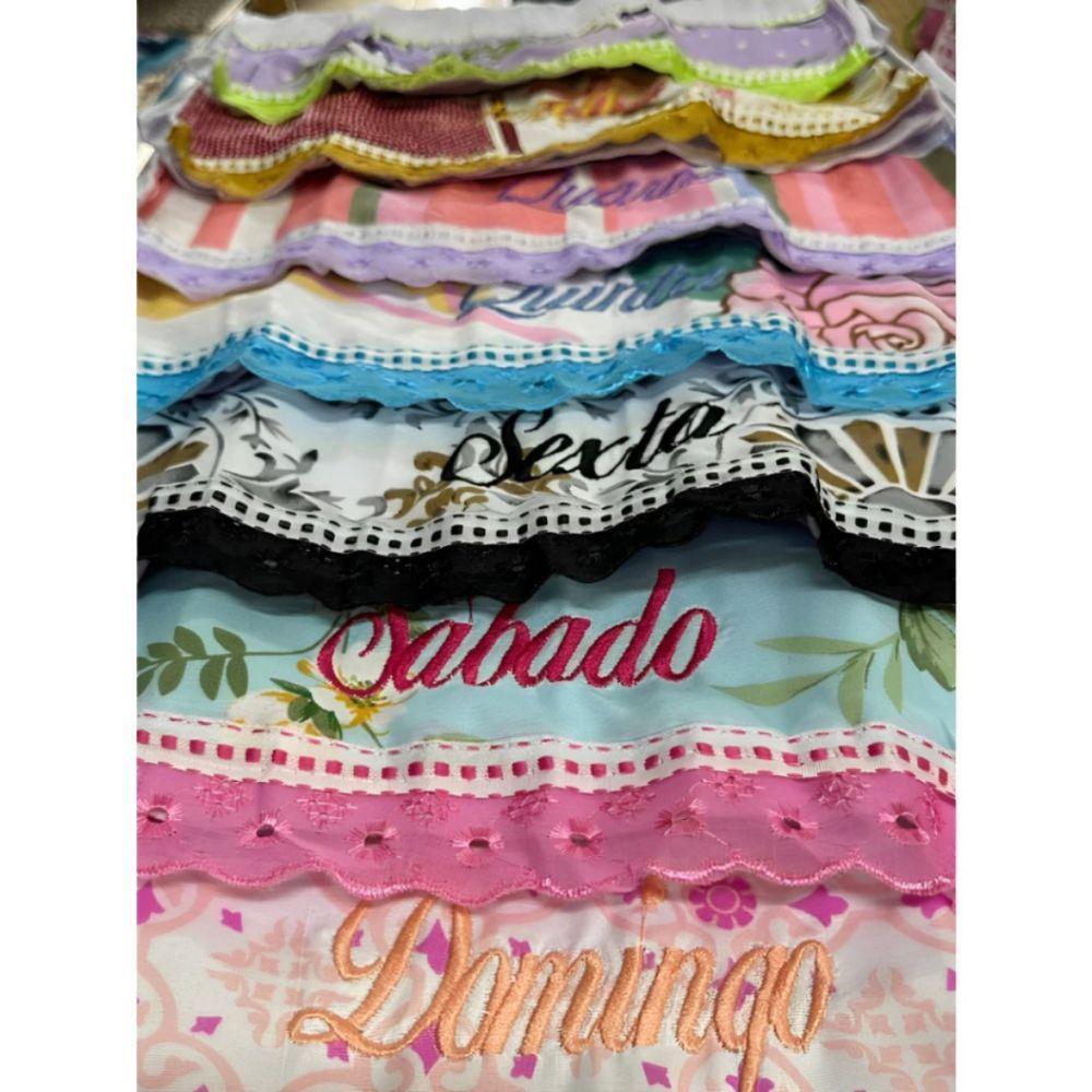 Kit 7 Pano De Prato Grande 45x75 Panos Bordado Semaninha Para Cozinha Copa 100% Algodão - 5