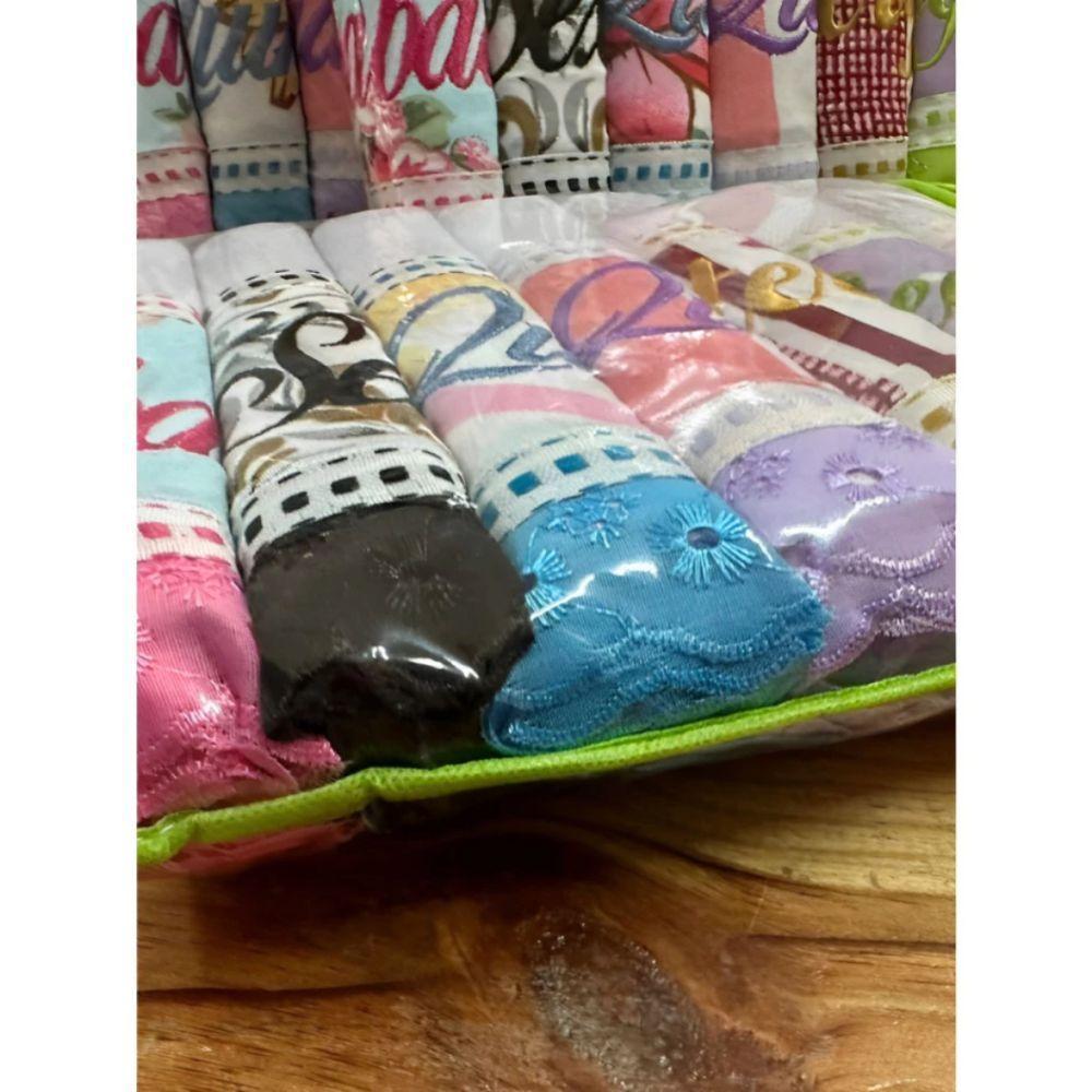 Kit 7 Pano De Prato Grande 45x75 Panos Bordado Semaninha Para Cozinha Copa 100% Algodão - 6