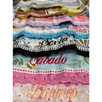 Kit 7 Pano De Prato Grande 45x75 Panos Bordado Semaninha Para Cozinha Copa 100% Algodão - 5